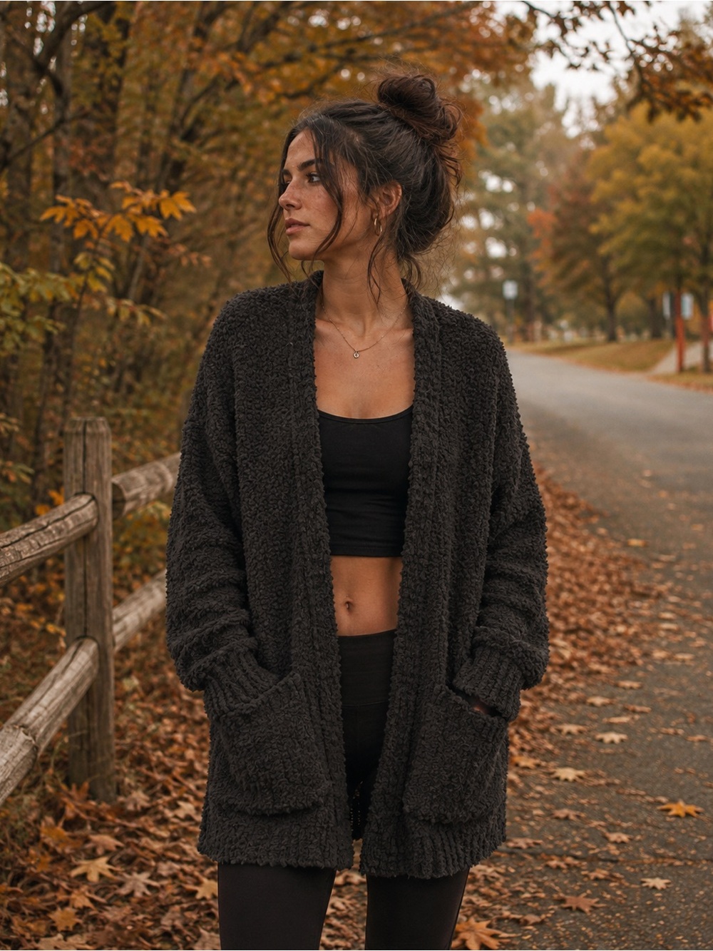 Umgee Open Front Cardigan Sweater